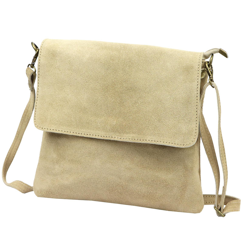 Vera Pelle damska listonoszka skóra naturalna torebka przez ramię z klapą