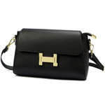 Luka damska listonoszka skóra naturalna torebka przez ramię z klapą