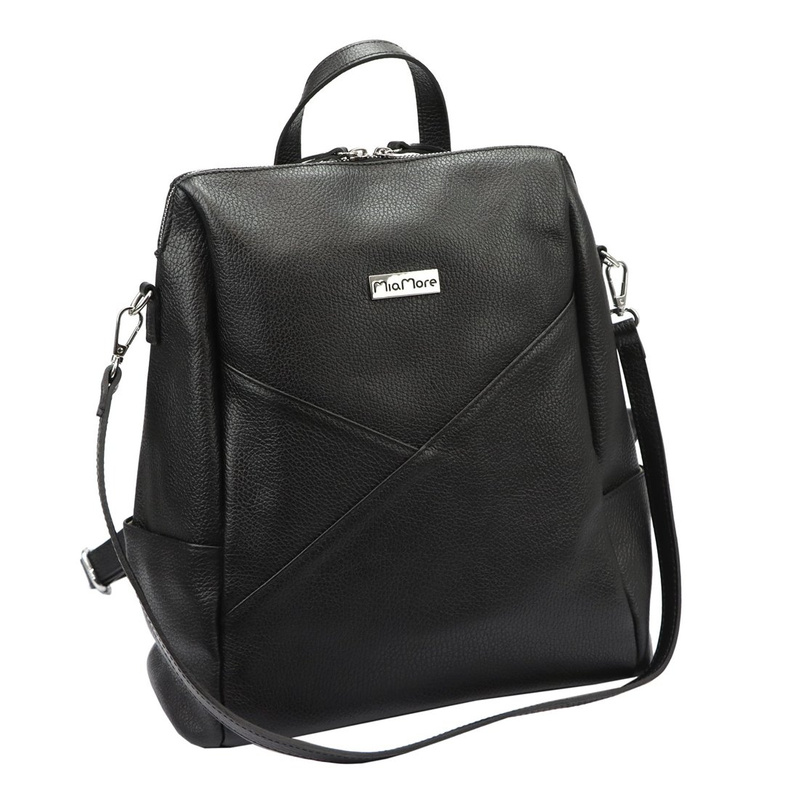 Damski miejski pojemny plecak skórzany od MiaMore