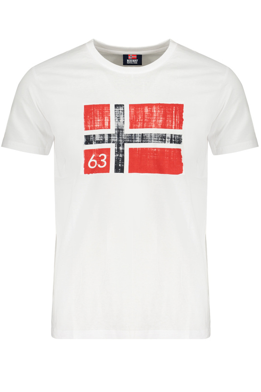 BIAŁY T-SHIRT MĘSKI Z KRÓTKIM RĘKAWEM Norway 1963