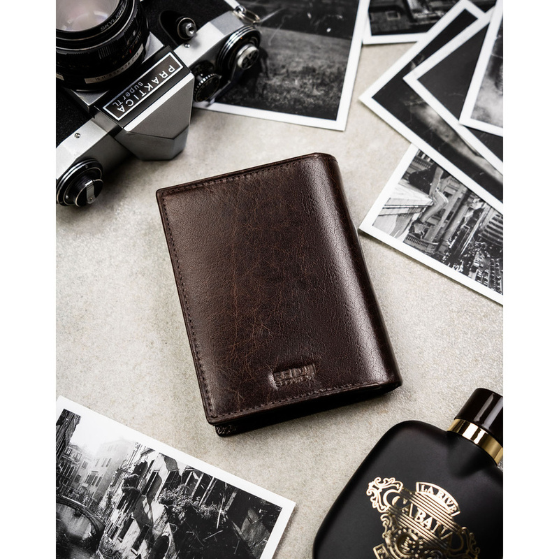 Skórzany męski portfel Peterson PTN N4-BUF