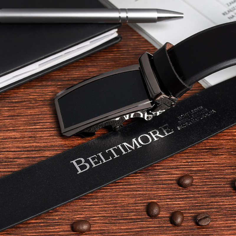 Zestaw męski skórzany premium Beltimore portfel pasek T94
