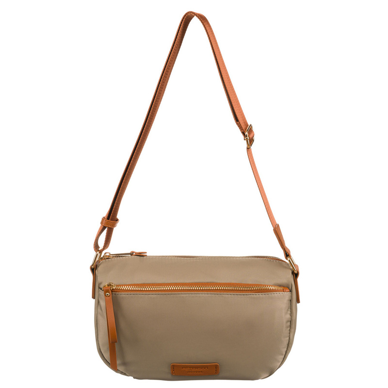 Miejska listonoszka damska z nylonu w odcieniach khaki i brązu - Peterson