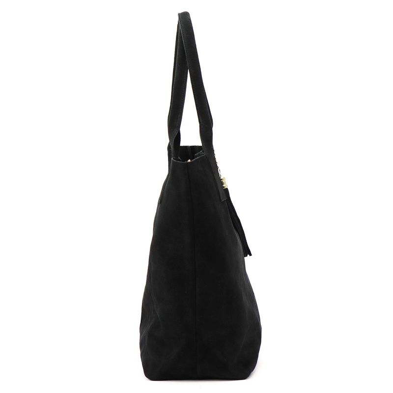 Vera Pelle zamszowa damska shopperbag skóra naturalna torebka na ramię