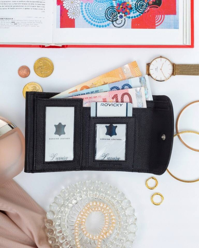 Skórzany męski portfel Rovicky R-19-LFN