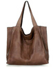 MARCO MAZZINI Torebka miejski shopper bag skóra naturalna handmade brąz