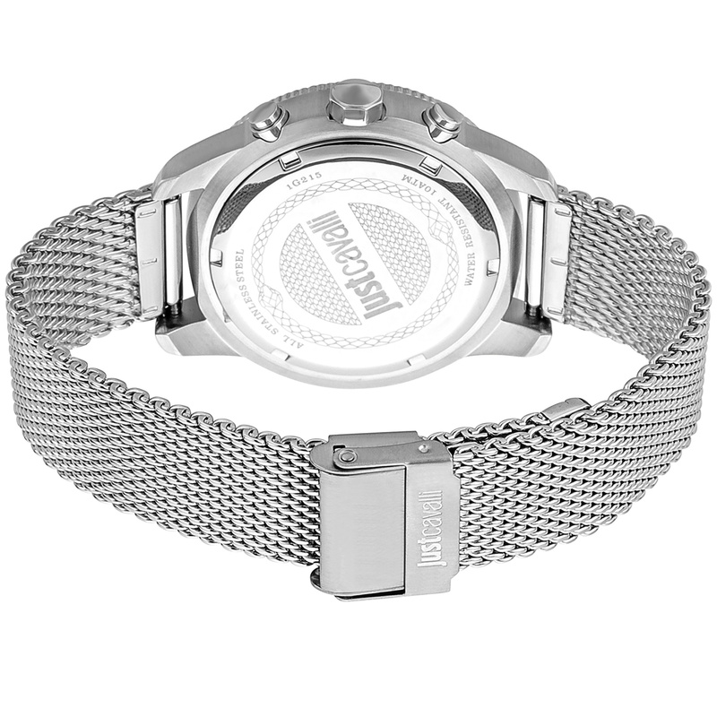Zegarek JUST CAVALLI JC1G215M0045. Kwarcowy, Kolor szary. Mężczyzna.