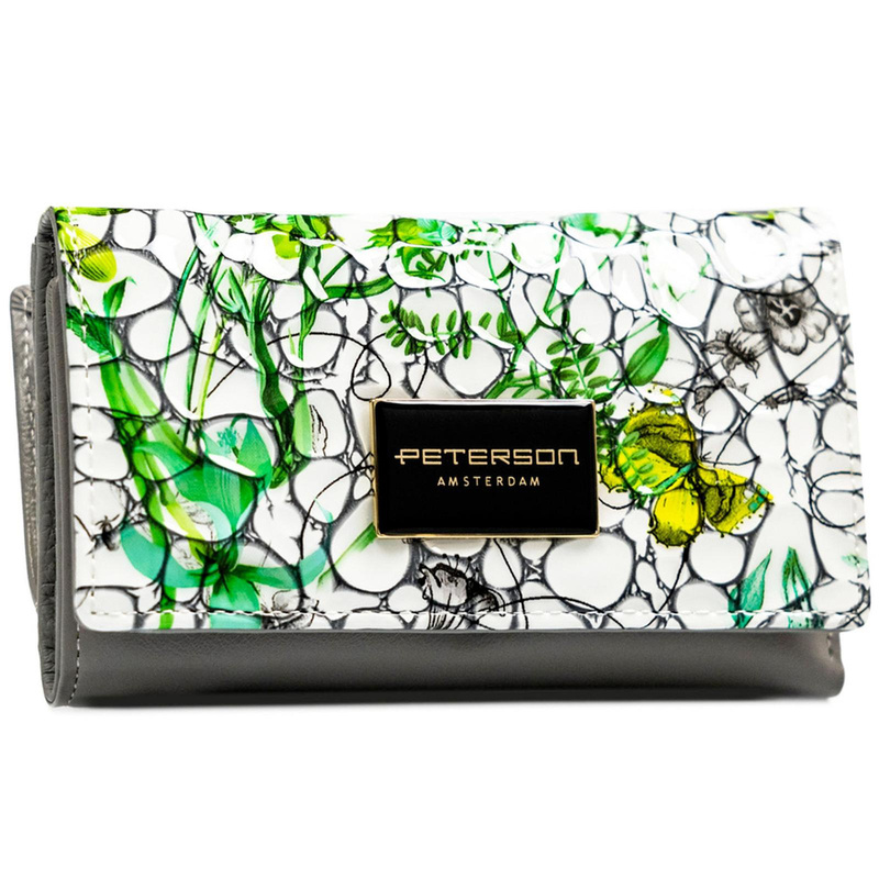skóra naturalna + Damski portfel ze skóry ekologicznej Peterson PTN PH29-LFL