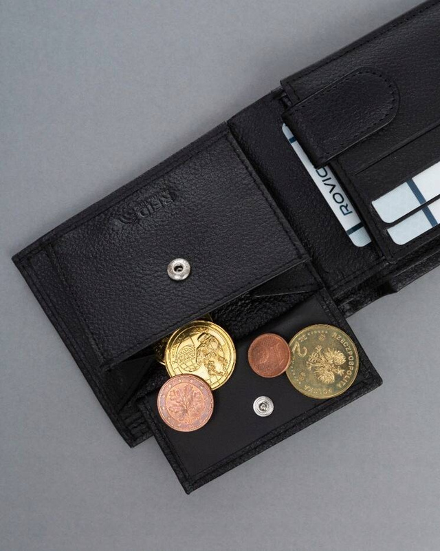 Mały skórzany portfel męski z RFID od 4U Cavaldi