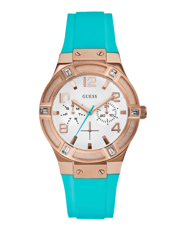 Zegarek GUESS W0564L3. Kwarcowy, Kolor biały. Kobieta.