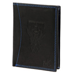 Money Kepper portfel duży męski pionowy skóra naturalna wzór dziki zachód