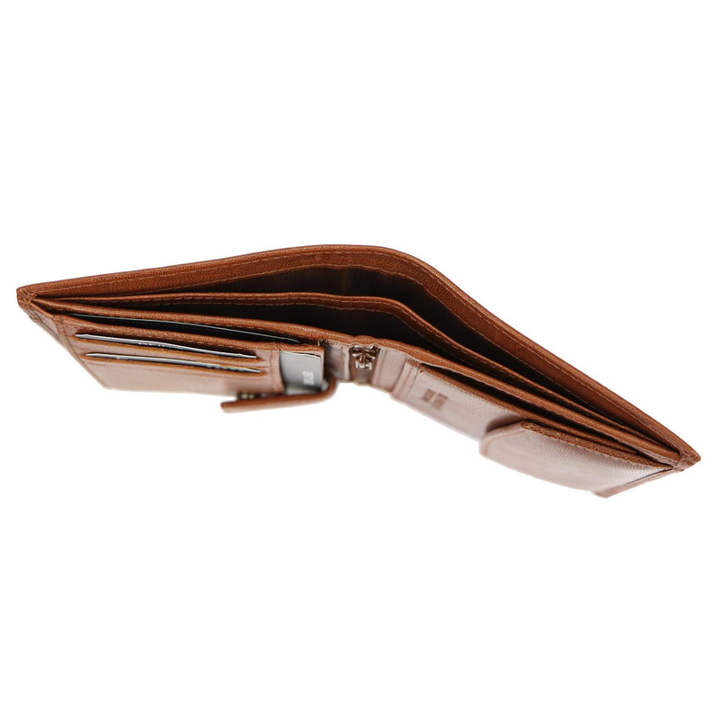 EL FORREST portfel męski skóra naturalna duży pionowy składany system RFID