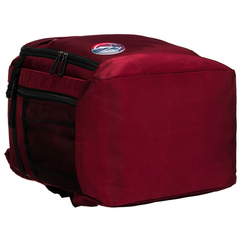 Burgundowy plecak podróżny z poliestru - Peterson