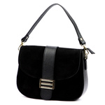 Vera Pelle Damska skórzana listonoszka torebka przez ramię z kieszenią