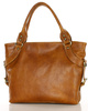 Torebka biznesowa damska kuferek skórzany premium bag - MARCO MAZZINI camel