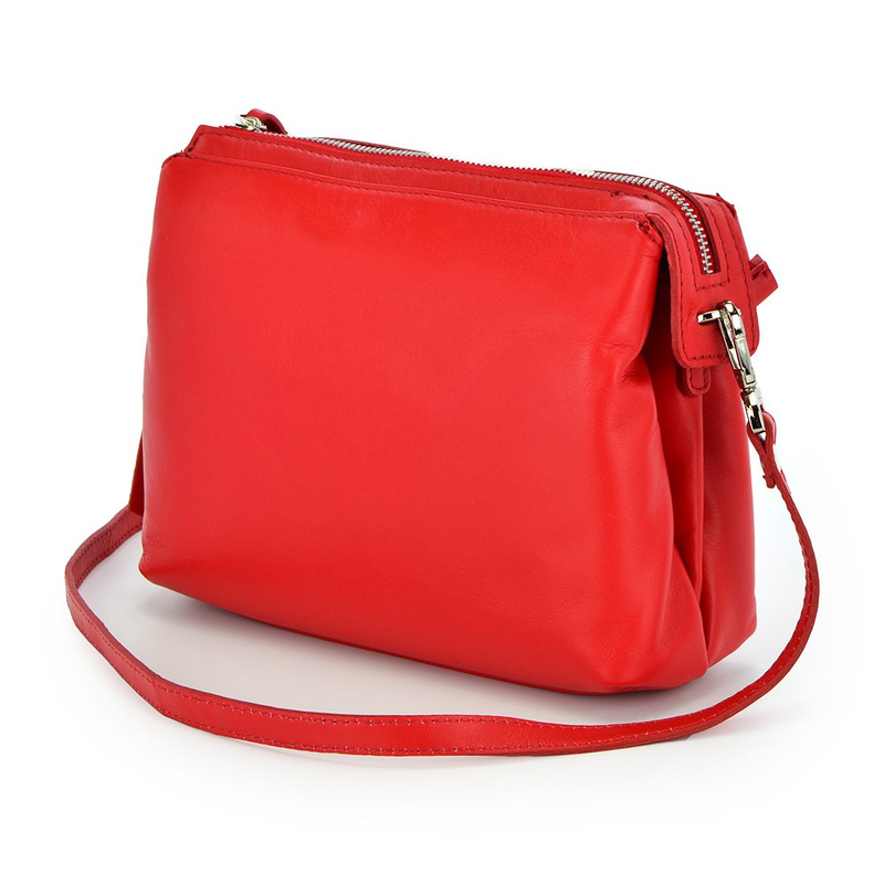 Skórzana mała damska listonoszka przez ramię