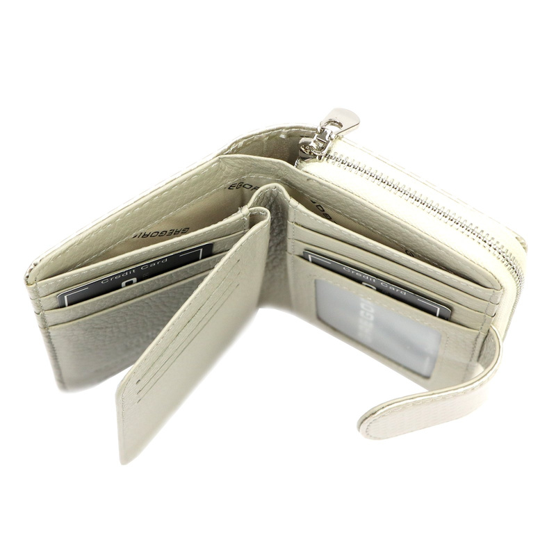 Damska portmonetka skórzana z przegrodami Gregorio