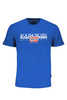 NIEBIESKI T-SHIRT MĘSKI NAPAPIJRI Z KRÓTKIM RĘKAWEM