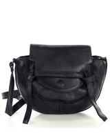 Marco Mazzini Torebka listonoszka skórzana saddle bag czarny