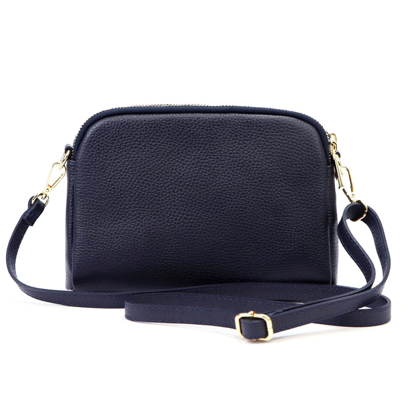 Luka Dwukomorowa stylowa damska skórzana listonoszka torebka na ramię