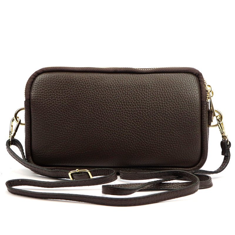 Gregorio damska listonoszka na ramię skóra naturalna prostokątna 3 komory