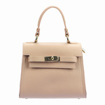 Luka Damski skórzany mały kuferek torebka na ramię z paskiem i uchwytem