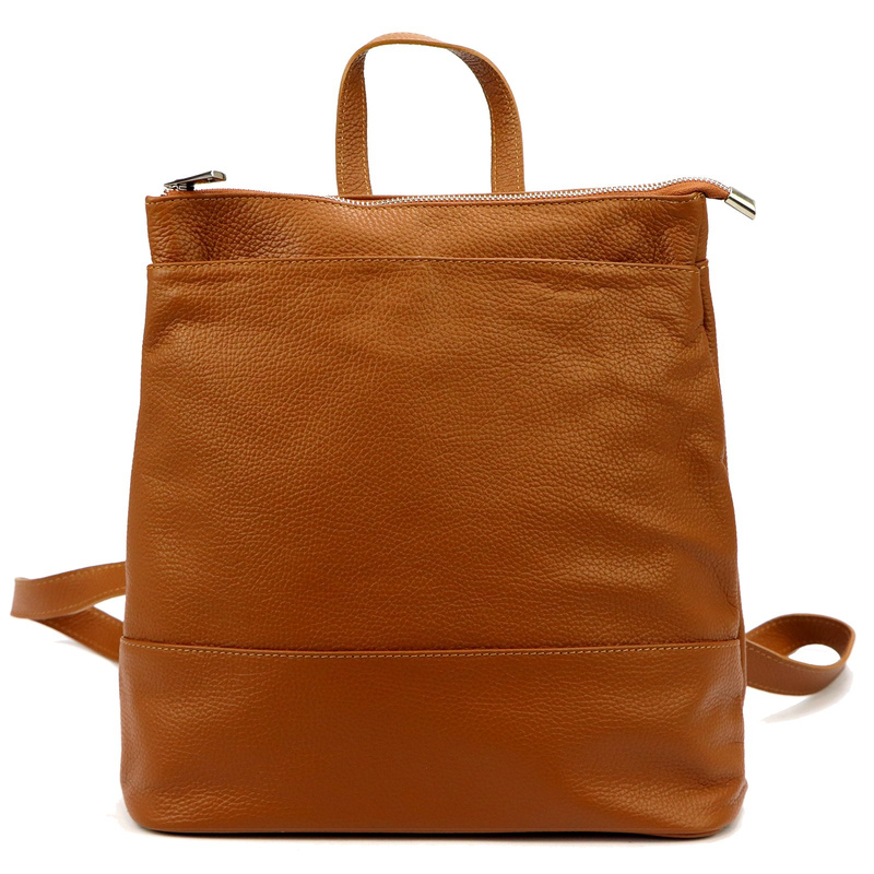 Luka Skórzany damski miejski plecak na ramię z kieszeniami pojemny