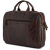 Torba męska skórzana na ramię laptopa duża ciemno-brązowa biznesowa Beltimore N01