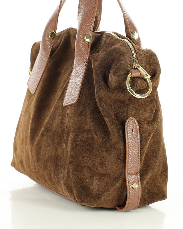 Torebka damska worek hobo bag skóra naturalna - MARCO MAZZINI czarna