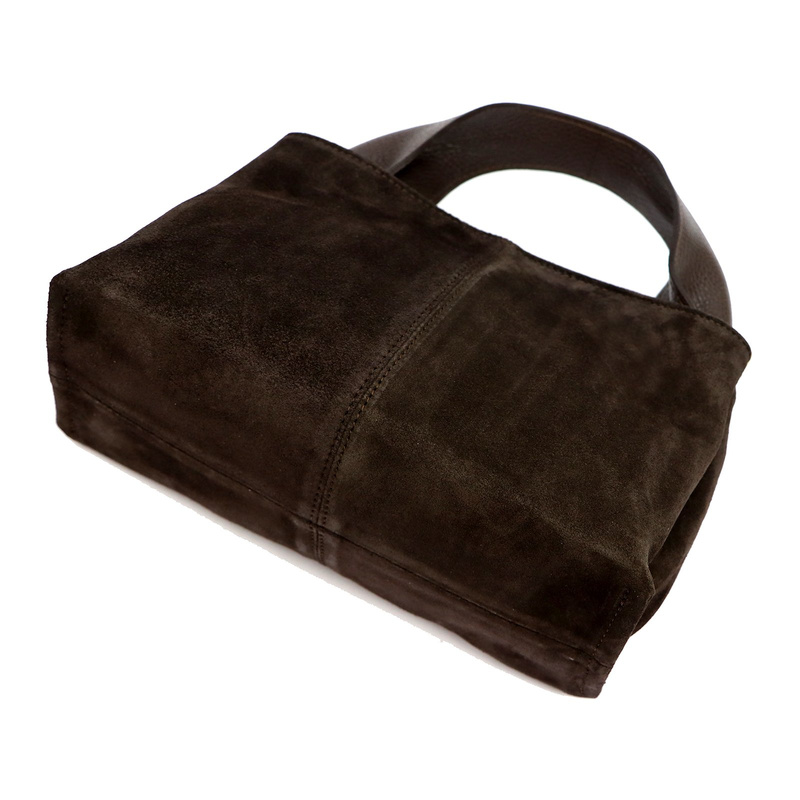 Stylowa Zamszowa damska listonoszka torebka z dopinanym paskiem od Luka