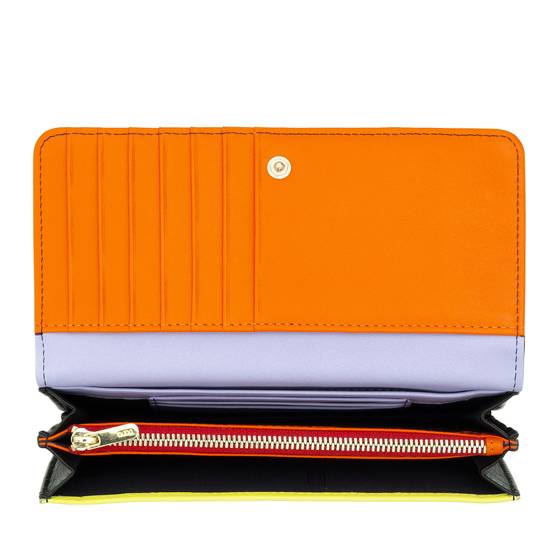 DUDU portfel damski skóra naturalna podłużna portmonetka zatrzask