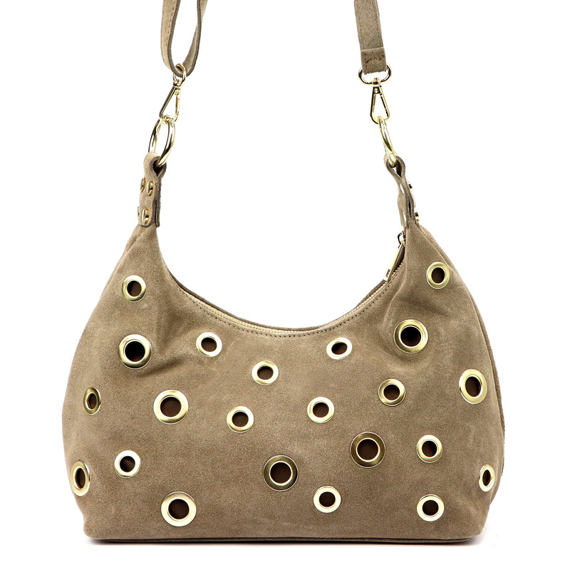 Vera Pelle damska listonoszka skóra naturalna zamszowa torebka na ramię