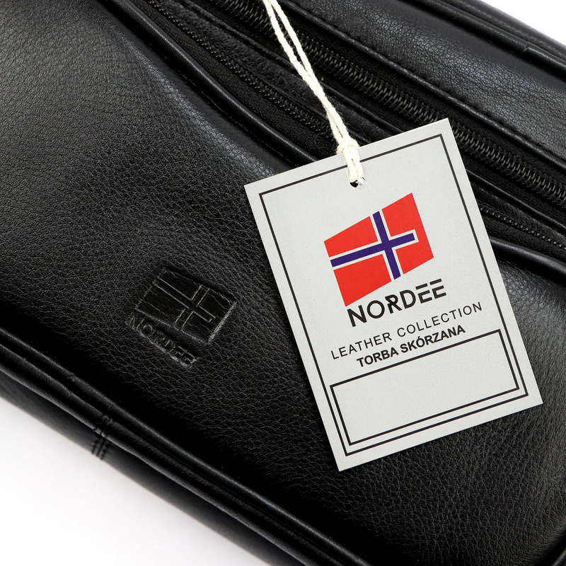 Nordee męska saszetka skóra naturalna torba do ręki z kieszeniami