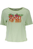 GUESS JEANS T-SHIRT Z KRÓTKIM RĘKAWEM DAMSKI ZIELONY