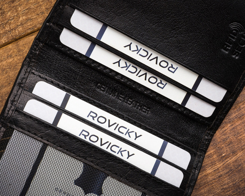 Skórzane etui na karty i dokumenty Rovicky z RFID
