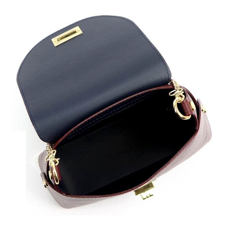 Damska listonoszka do ręki połączenie skóry naturalnej i zamszu Luka