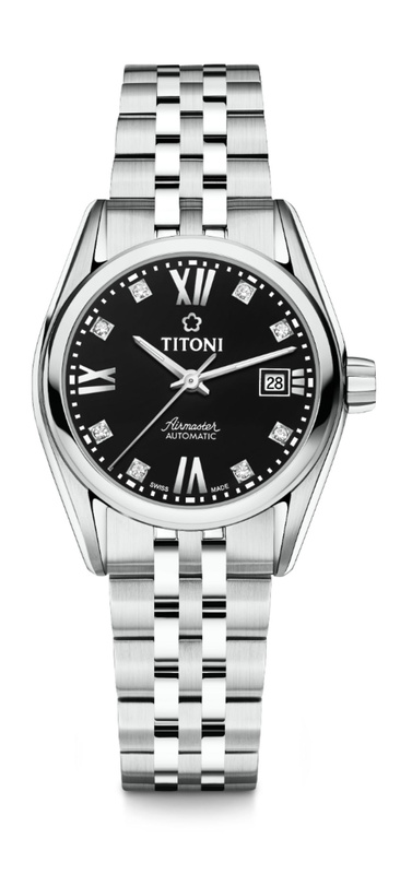 Zegarek TITONI 23909S-354. Automatyczny, Kolor czarny. Kobieta.