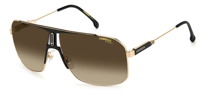 Okulary CARRERA 1043-S-2M2-HA. Okulary przeciwsłoneczne, Kolor czarny złoty. Mężczyzna.