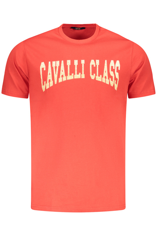 KOSZULKA CAVALLI CLASS Z KR�TKIM R�KAWEM M�SKA CZERWONA