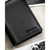 Duży, pionowy portfel męski ze skóry naturalnej w czarnym kolorze, mieszczący dowód rejestracyjny - Rovicky