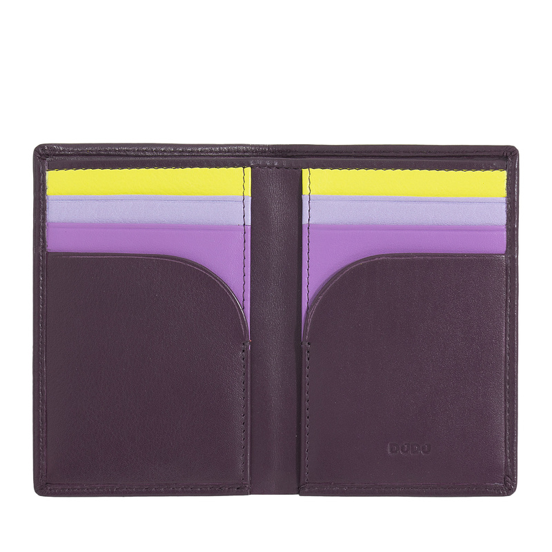 DUDU Small Slim Bifold Wallet dla mężczyzn, minimalistyczny skórzany portfel RFID z kieszenią na monety, kieszeniami na karty i schowkiem na gotówkę