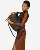 Torba skórzana wysokogatunkowa na ramię styl miejski shoulder leather bag - MARCO MAZZINI czarna