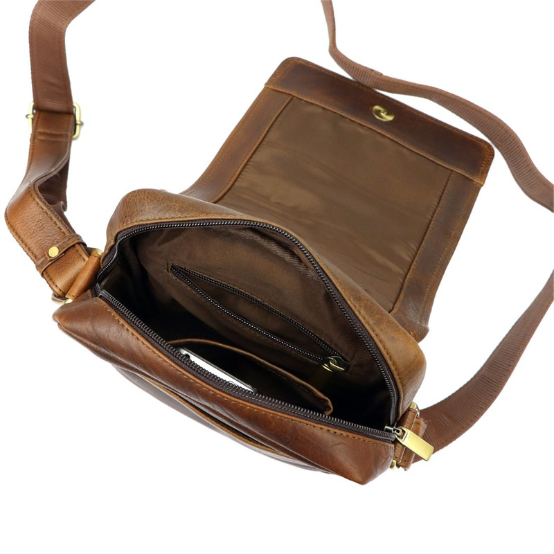 Nordee Miejska pojemna Saszetka męska z naturalnej skóry przez ramię