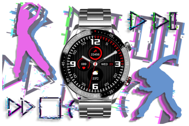 SMARTWATCH MĘSKI GRAVITY GT4-3 - WYKONYWANIE POŁĄCZEŃ, KROKOMIERZ (sg023c)