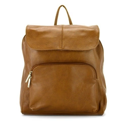 Voyager Miejski damski plecak ze skóry naturalnej z kieszeniami
