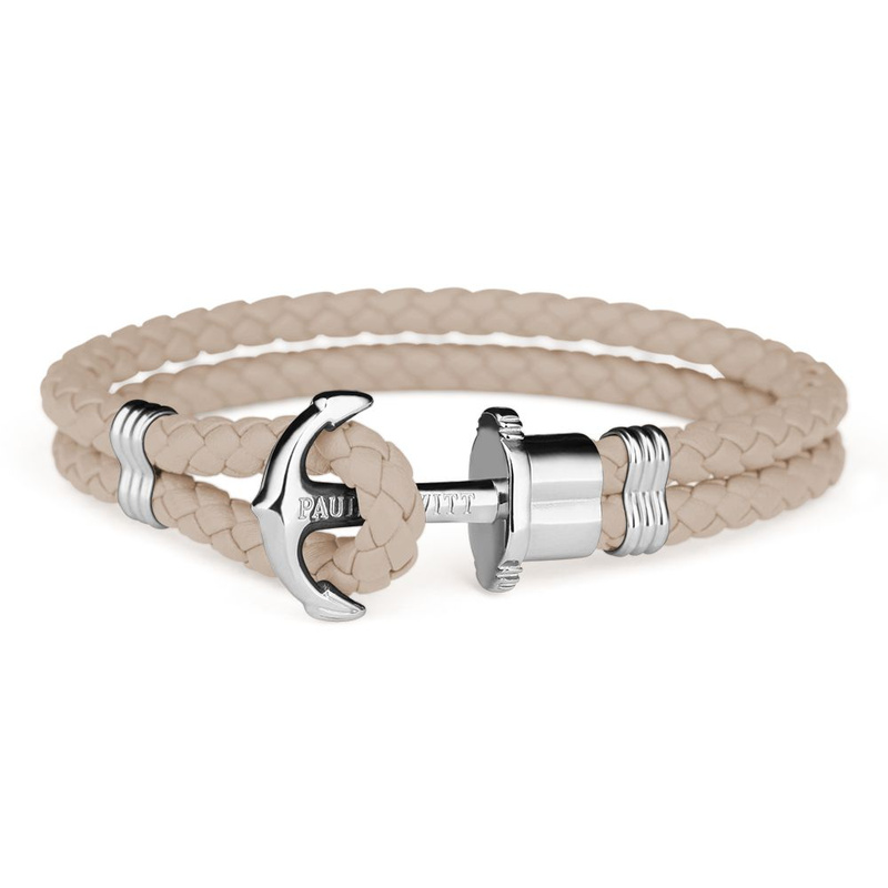 Biżuteria PAUL HEWITT PHPHLSHXS. Bransoletka, Kolor srebrny beżowy. Unisex.