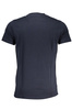 NIEBIESKI T-SHIRT MĘSKI Z KRÓTKIM RĘKAWEM KLASY CAVALLI