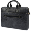 Torba męska skórzana na laptopa ramię komputer duża nubuk czarna Beltimore N04