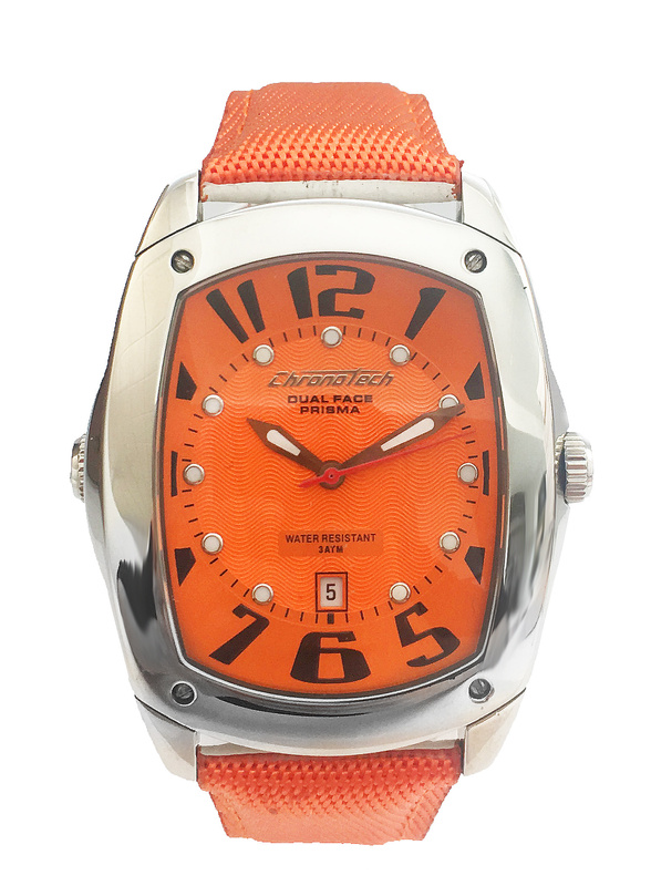 Zegarek CHRONOTECH CT7696M-04. Kwarcowy, Kolor pomarańczowy. Unisex.