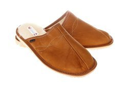 Góralskie pantofle ciepłe kapcie męskie ocieplane wełną naturalną pw297